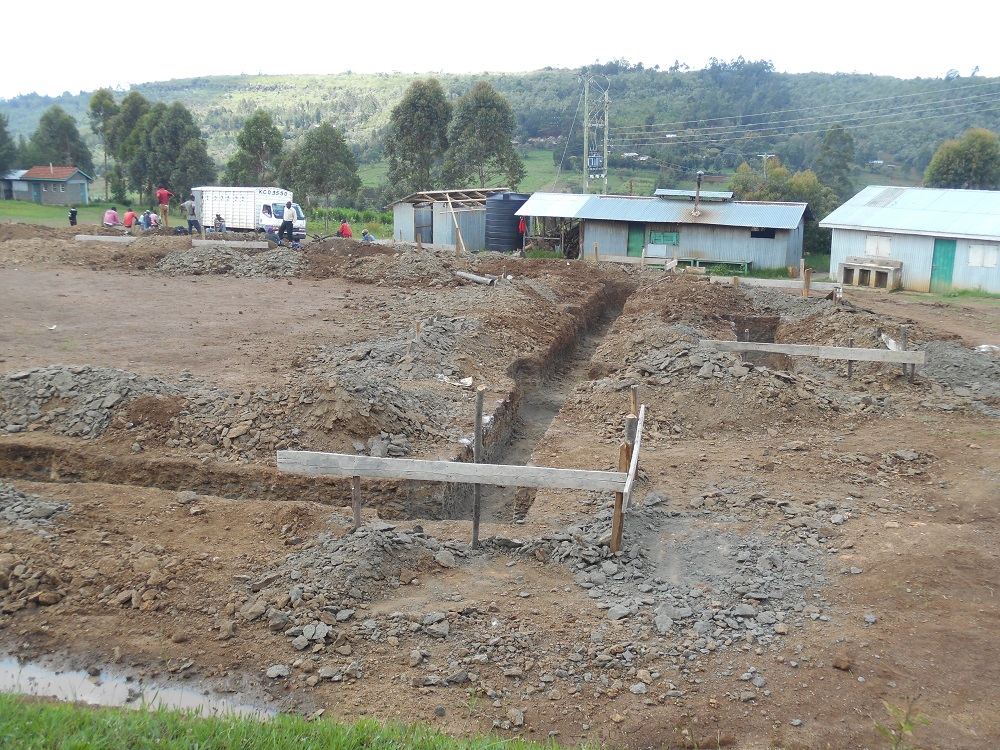 Hall footing – north wall