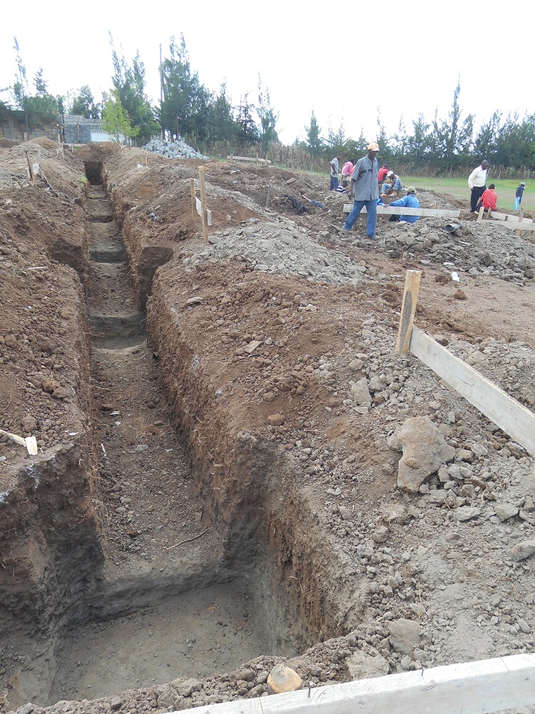 Hall footing – west wall