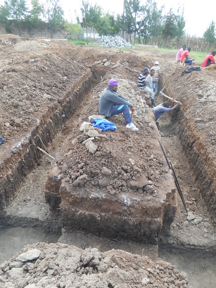 Kitchen footings from north
